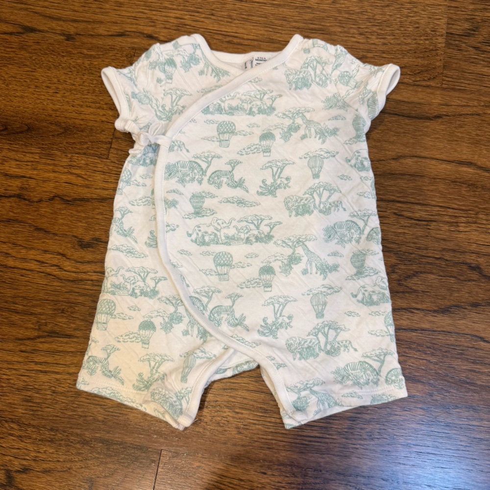 Janie and Jack White and Green Baby Wrap